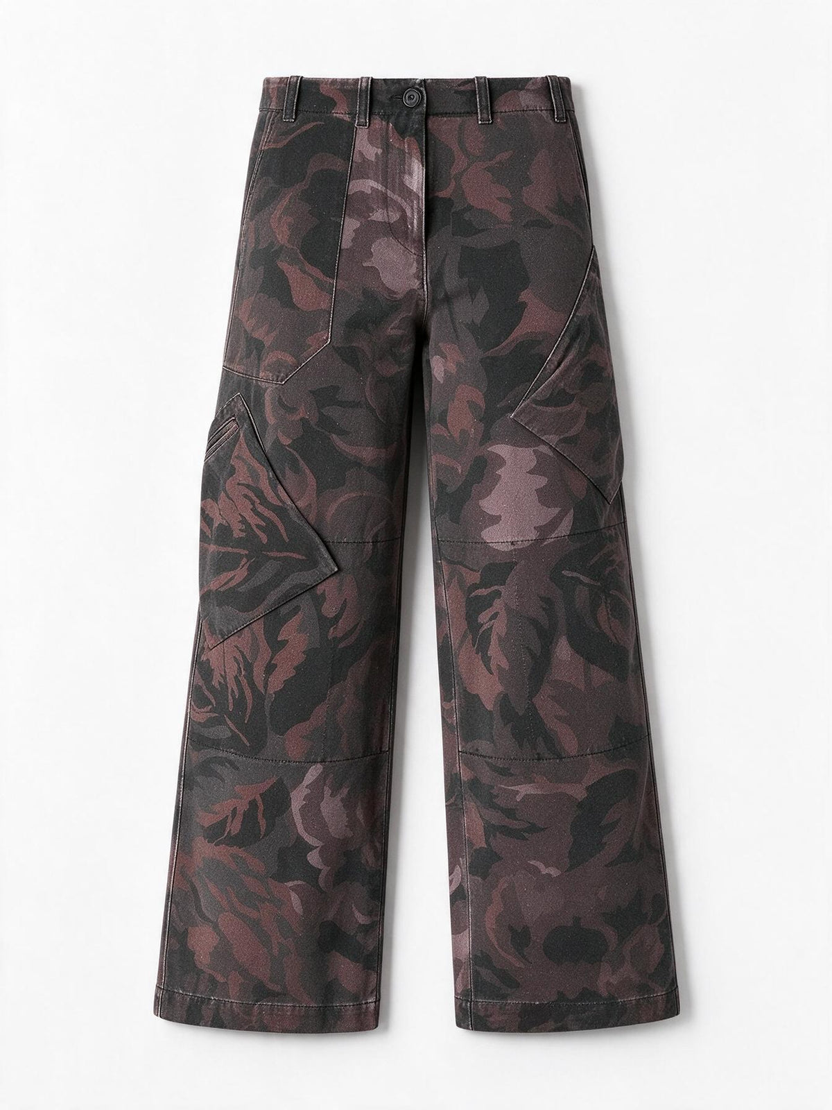 Pinko Jeans cargo HAIKU multicolor da donna con stampa camouflage floreale