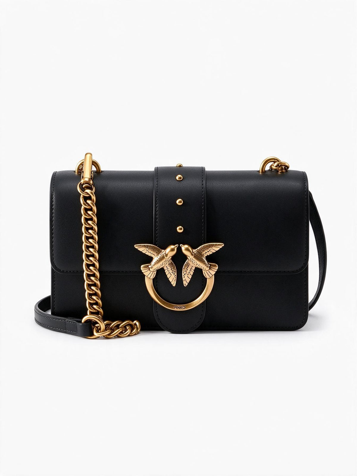 Pinko Borsa a tracolla LOVE ONE MINI DC Black nero da donna con fibbia Love Bird