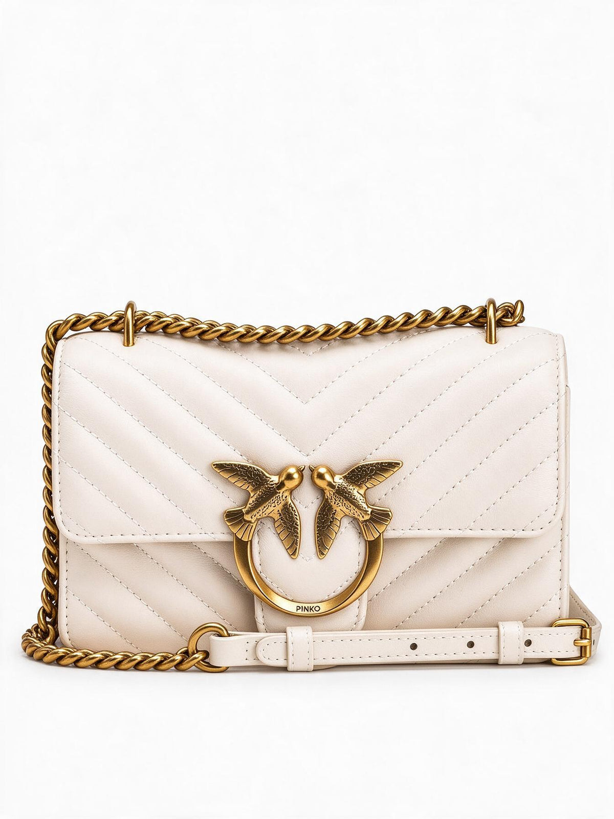 Pinko Borsa a tracolla Love Bag One Chevron panna da donna