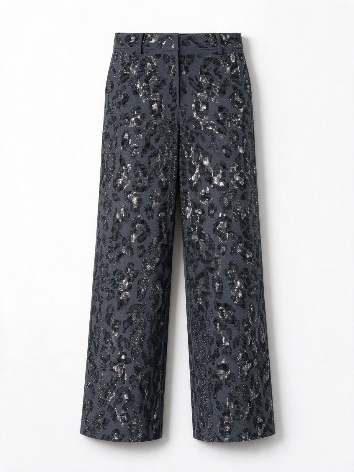 Pinko Pantaloni JEEP grey dark, grigio scuro da donna con stampa animalier