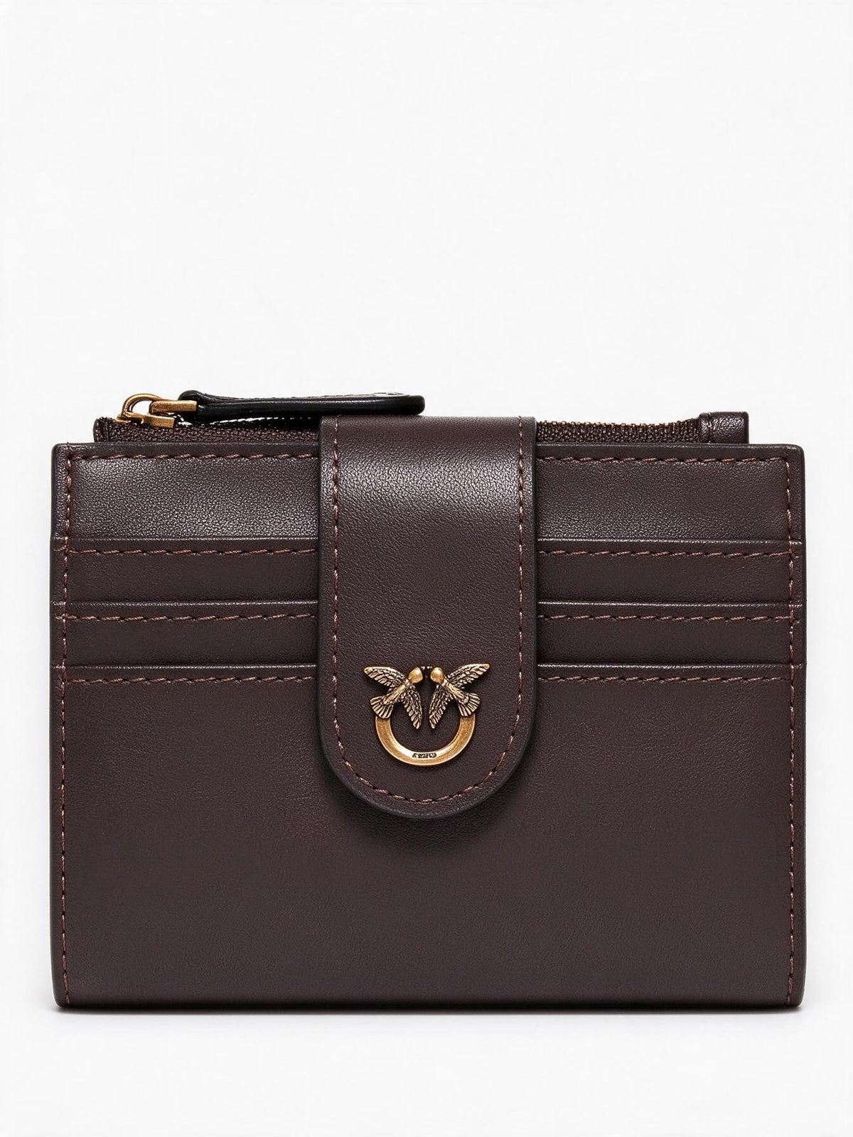 Pinko Portafoglio MULTI PURPOSE marasca-marrone da donna con logo Love Birds e t