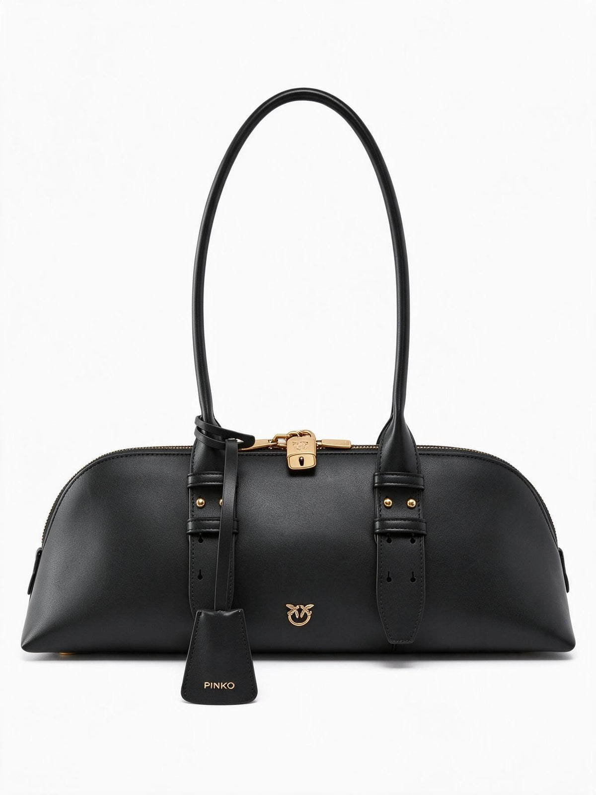 Pinko Borsa a spalla ESCAPE BAG HORIZONTAL nera da donna con chiusura a doppio c