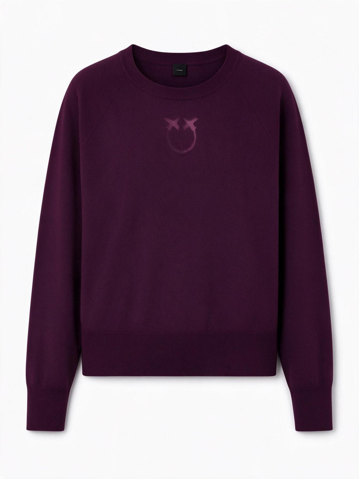 Pinko Maglia LANZAROTE viola prugna da donna con logo LOVE BIRDS