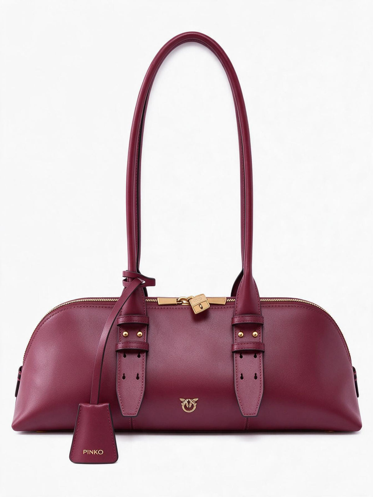 Pinko Borsa a spalla ESCAPE BAG HORIZONTAL ribes-bordeaux da donna con chiusura 