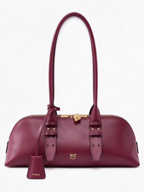 Pinko Borsa a spalla ESCAPE BAG HORIZONTAL ribes-bordeaux da donna con chiusura 