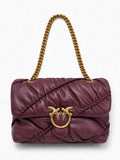 Pinko Borsa a tracolla LOVE BAG PUFF MINI ribes-intenso da donna con motivo trap
