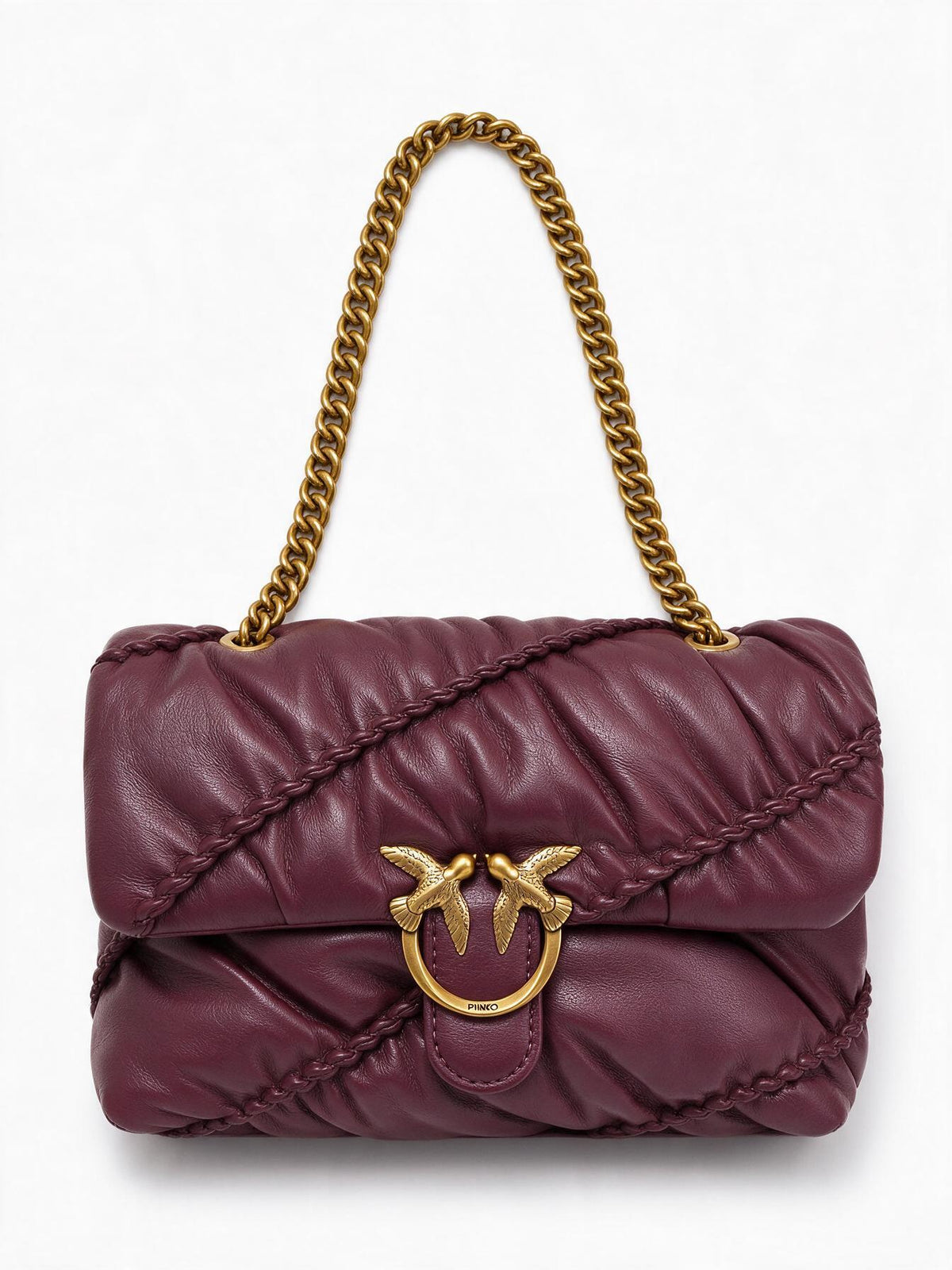 Pinko Borsa a tracolla LOVE BAG PUFF MINI ribes-intenso da donna con motivo trap