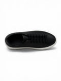 Brian Mills Sneakers in Pelle Made in Italy Nera Con Suola Bianca