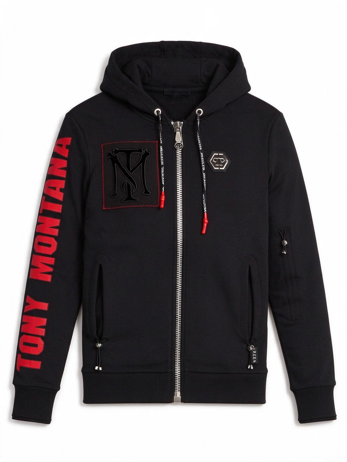 Philipp Plein Scarface Black Hoodie Sweat Jacket