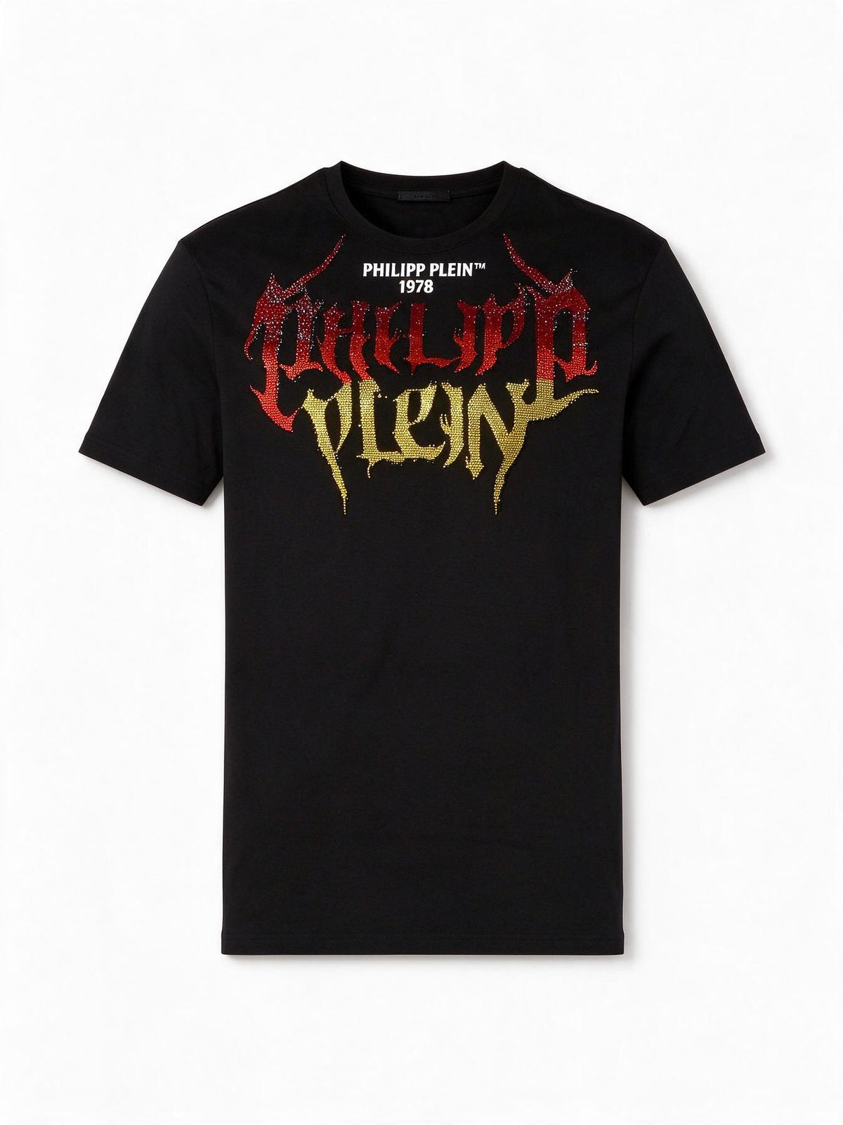 Philipp Plein SS Rock PP Black Crewneck T-Shirt