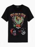 Philipp Plein Black Graffiti Print T-Shirt