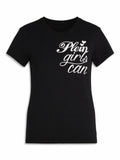 Philipp Plein Black Calligraphy Crewneck T-Shirt