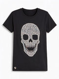 Philipp Plein Black Multi-Stud Skull T-Shirt
