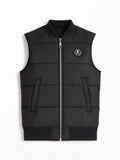 Philipp Plein Black Zip Up Quilted Vest