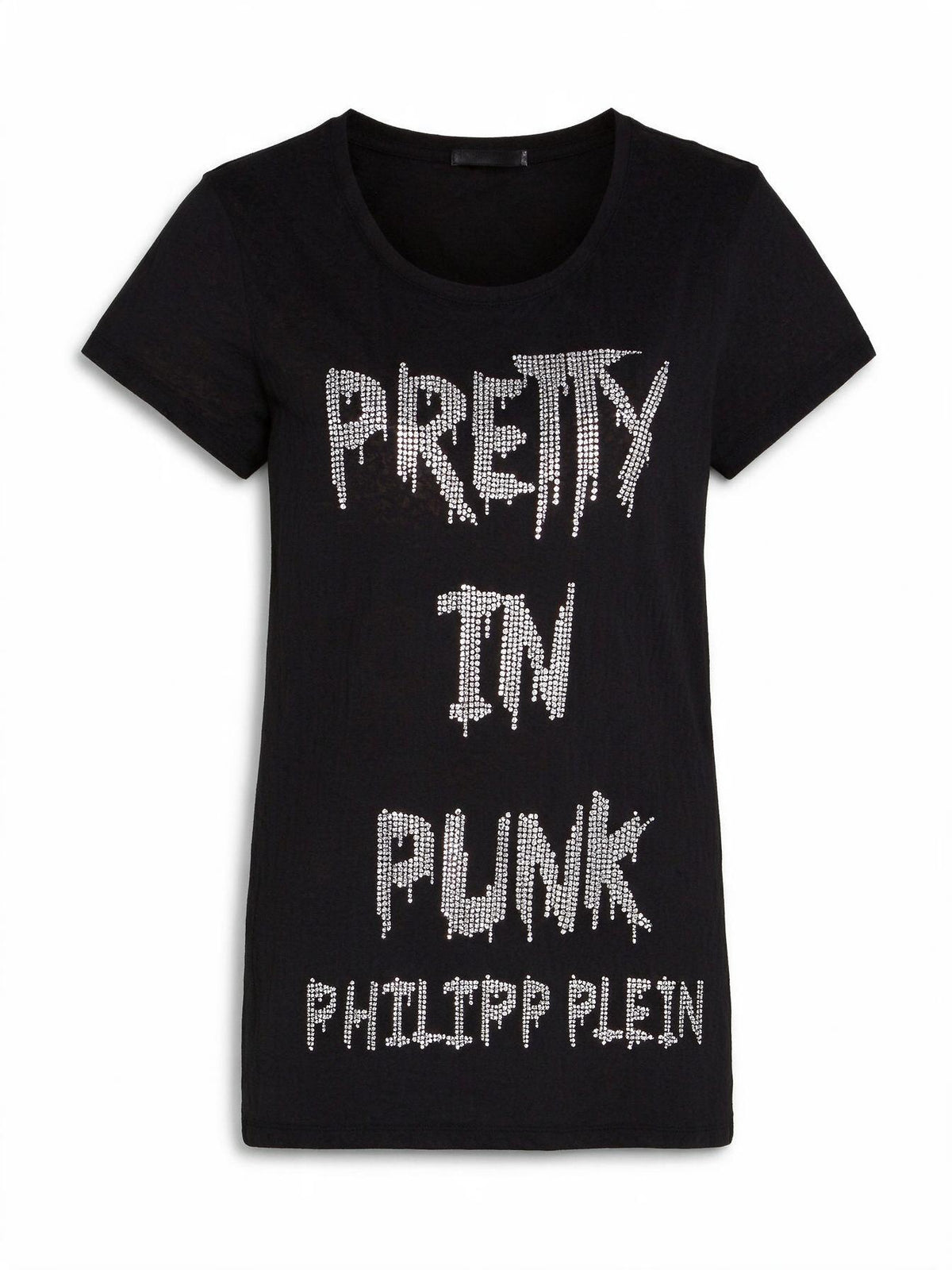Philipp Plein Black Studded Statement Logo Shirt