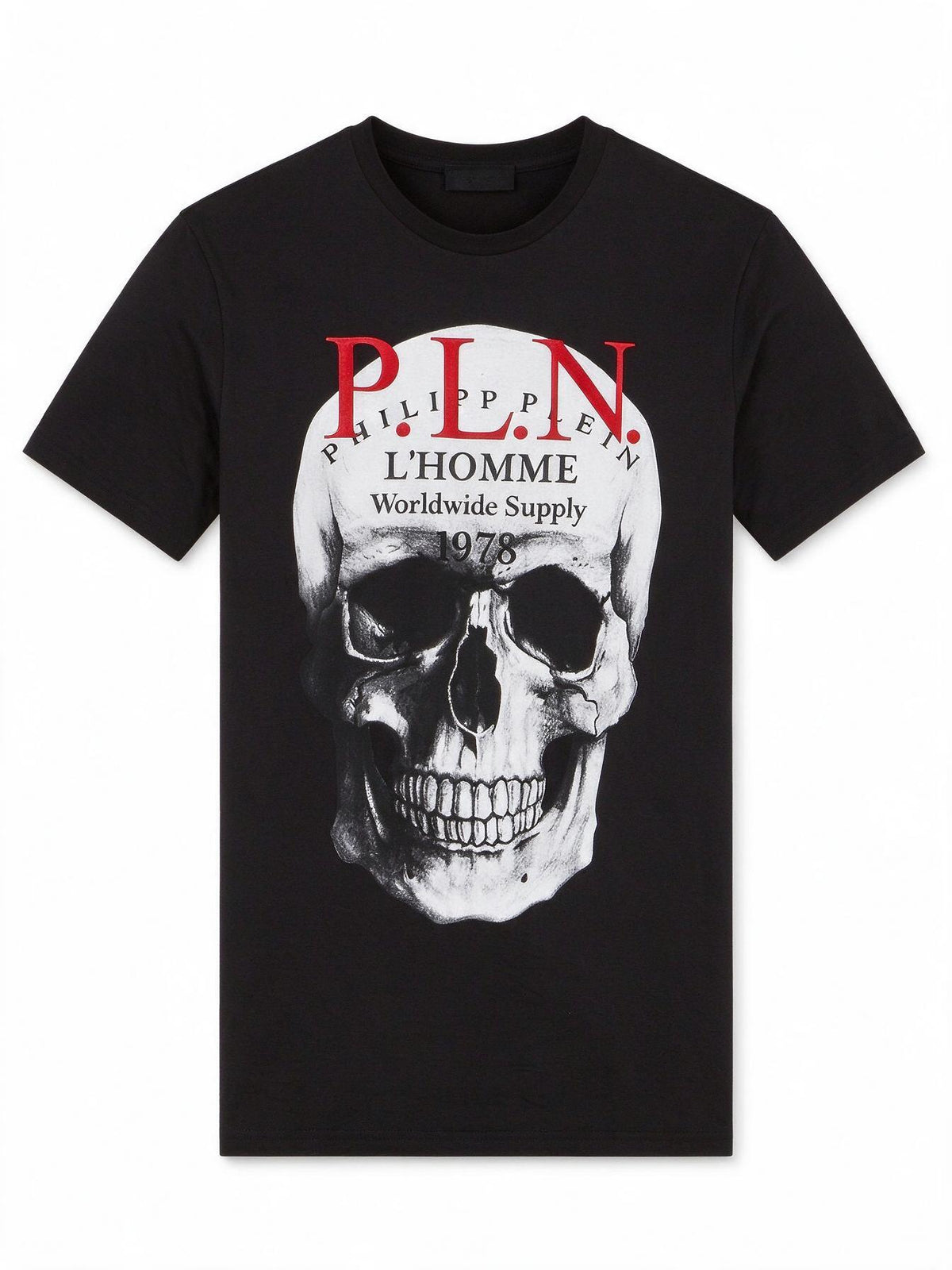 Philipp Plein Black Skull Graphic T-Shirt