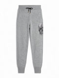 Philipp Plein Grey Studded Skull Knit Active Trousers